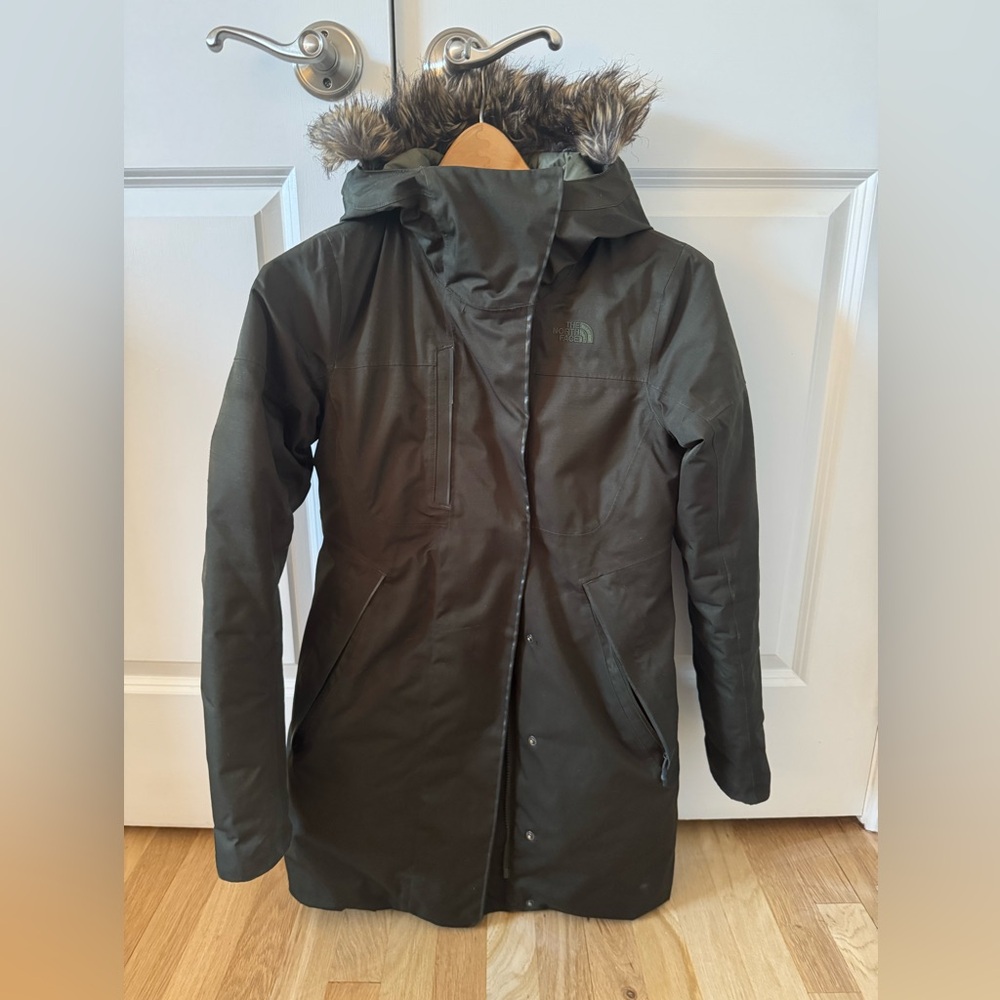 Green NorthFace Parka Jacket XS